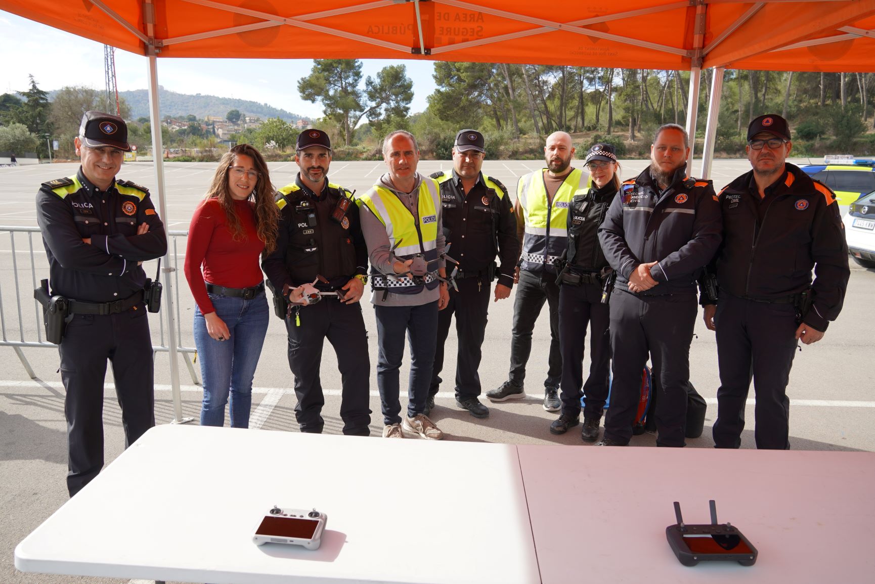 Equip de seguretat encapçalat per la regidora de la Policia Local i Protecció Civil, Cristina Muñoz