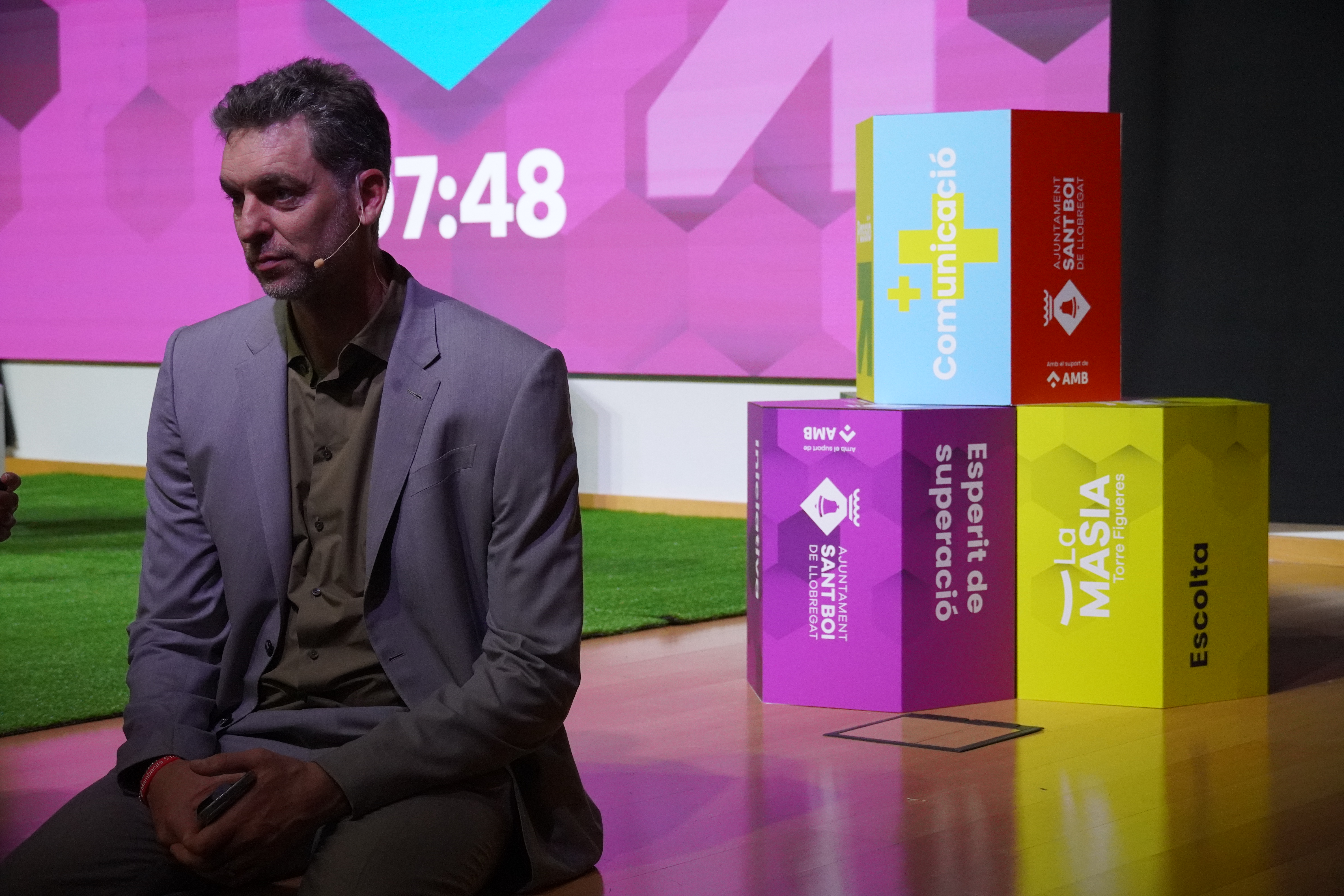 Pau Gasol, abans de començar l'acte