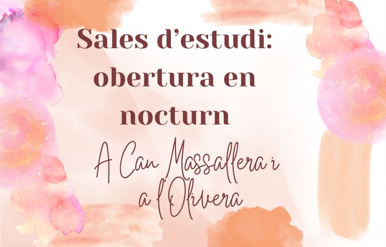 Sales d'estudi obertura en nocturn