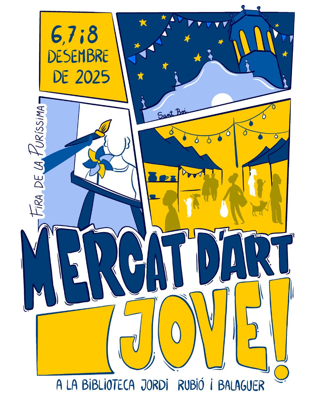 Cartell guanyador del concurs de cartells del Mercat d'Art Jove 2025