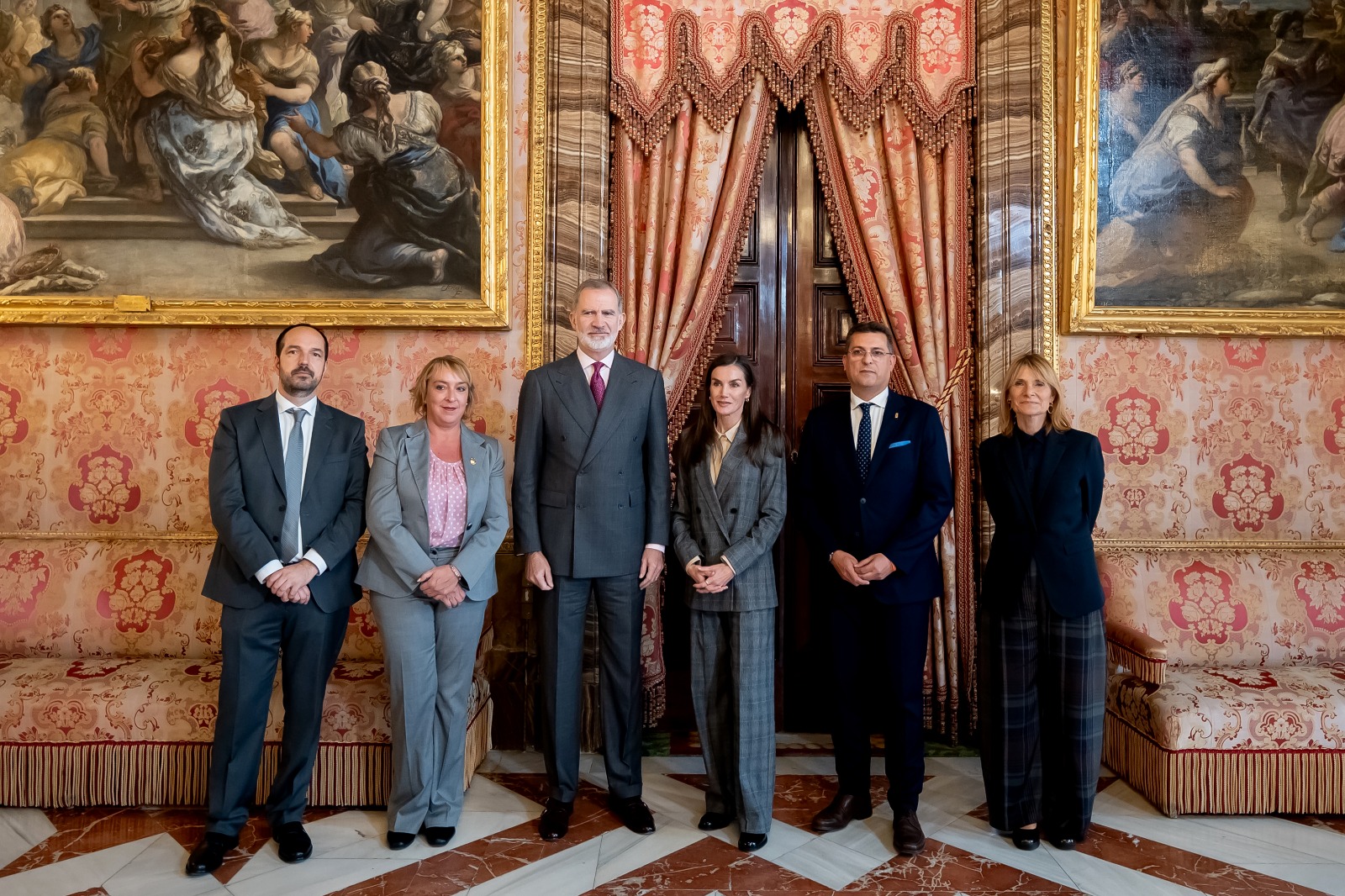 El Patronat de la Fundació Princesa de Girona, al Palau Reial a Madrid