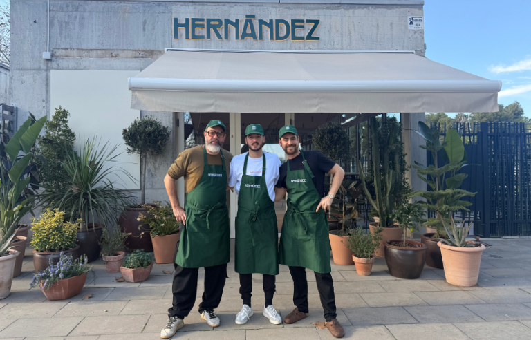 Rafa Zafra, Víctor García y Gonzalo Hernández, impulsors del restaurant Hernández