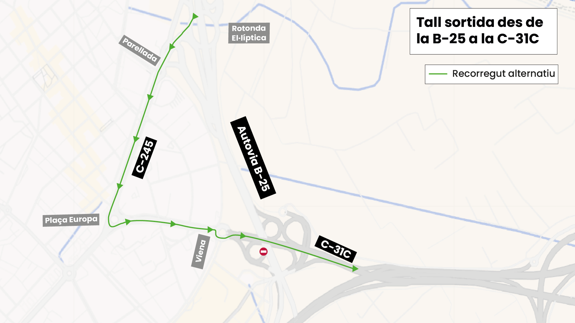Plànol recorregut alternatiu afectació C31c