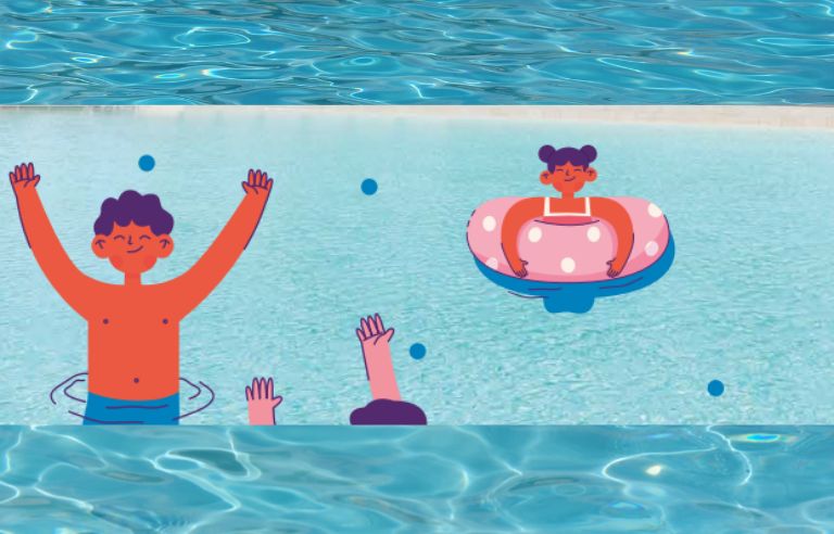 Infants a la piscina