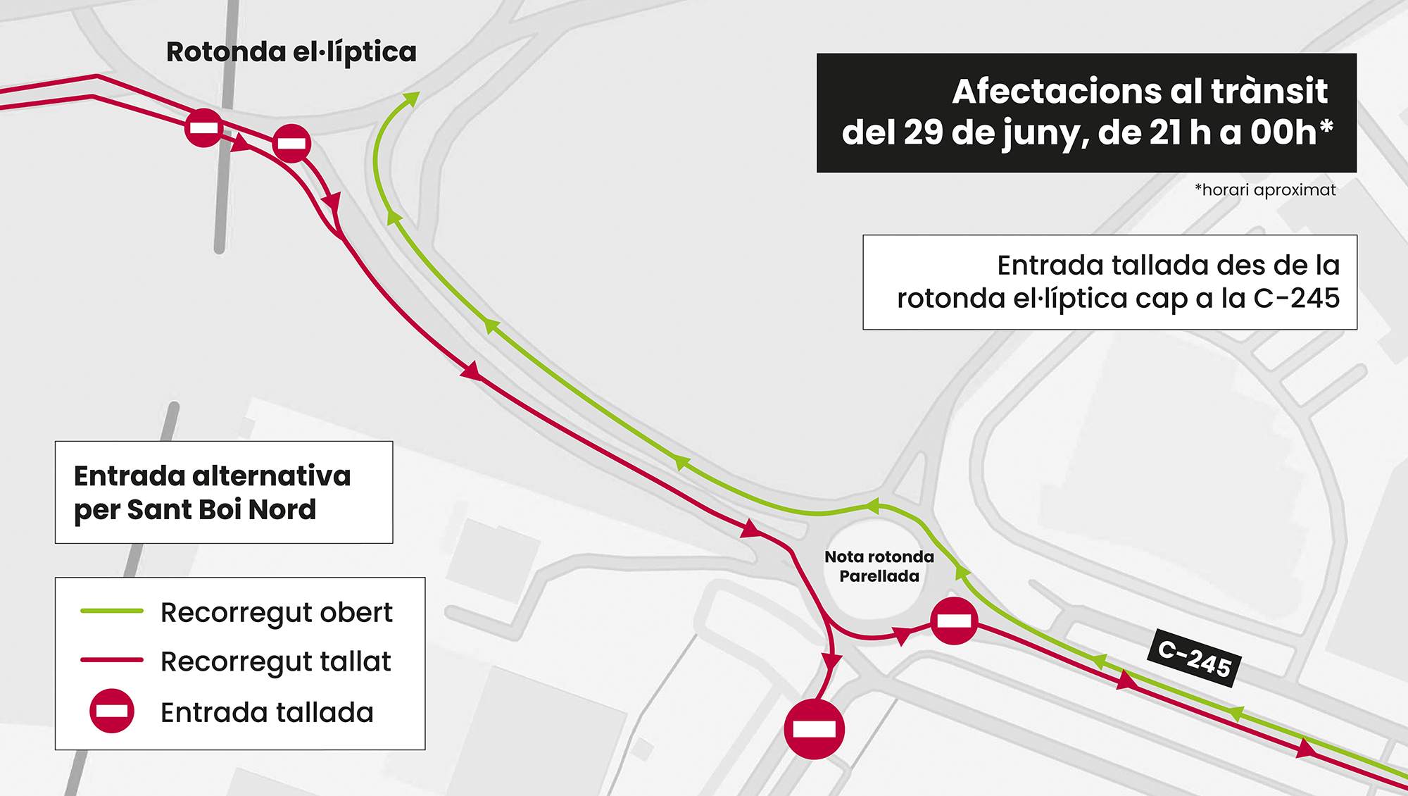Mapa afectació nit 29 de juny de 21 h a 00 h