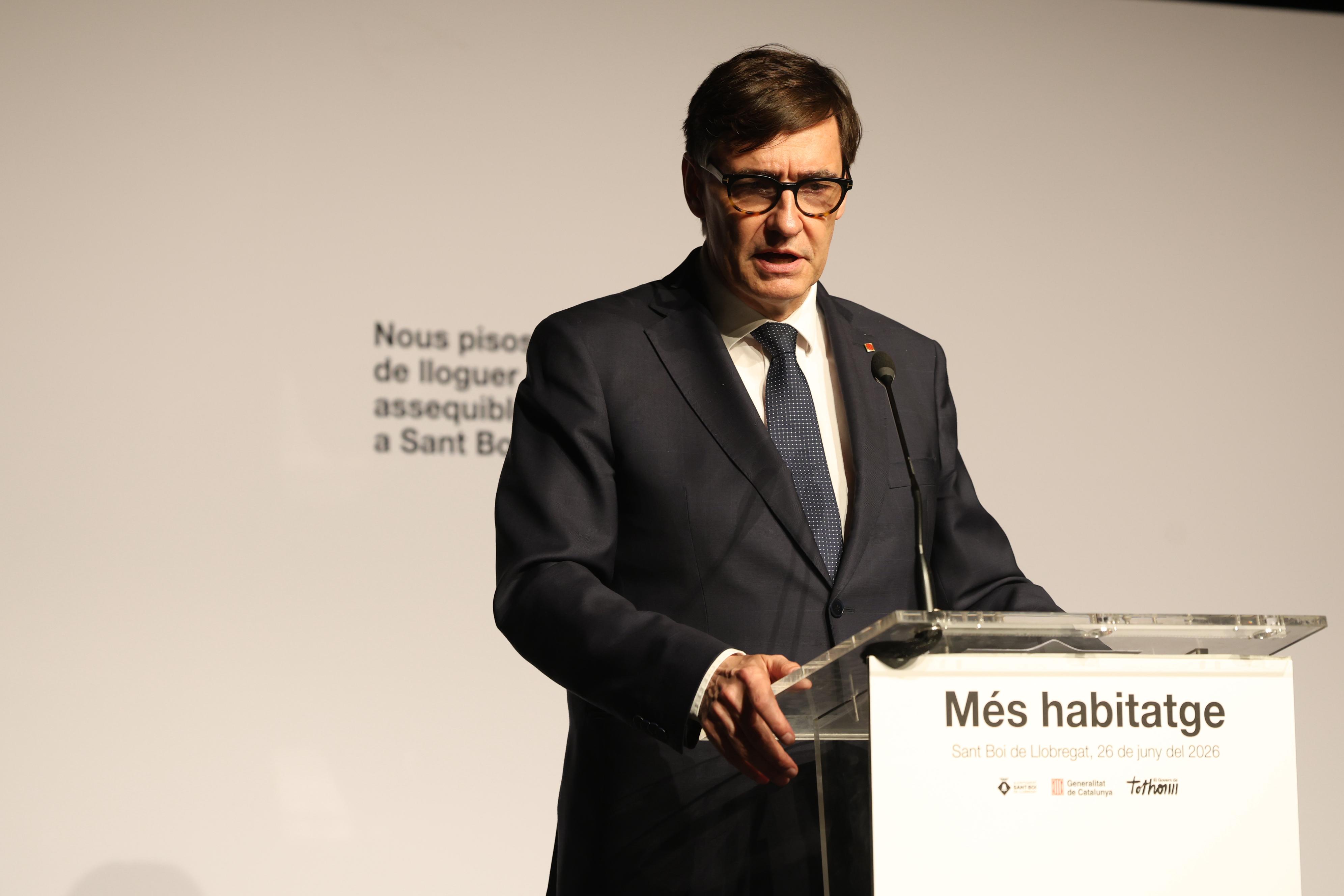 Salvador Illa, durant l'acte