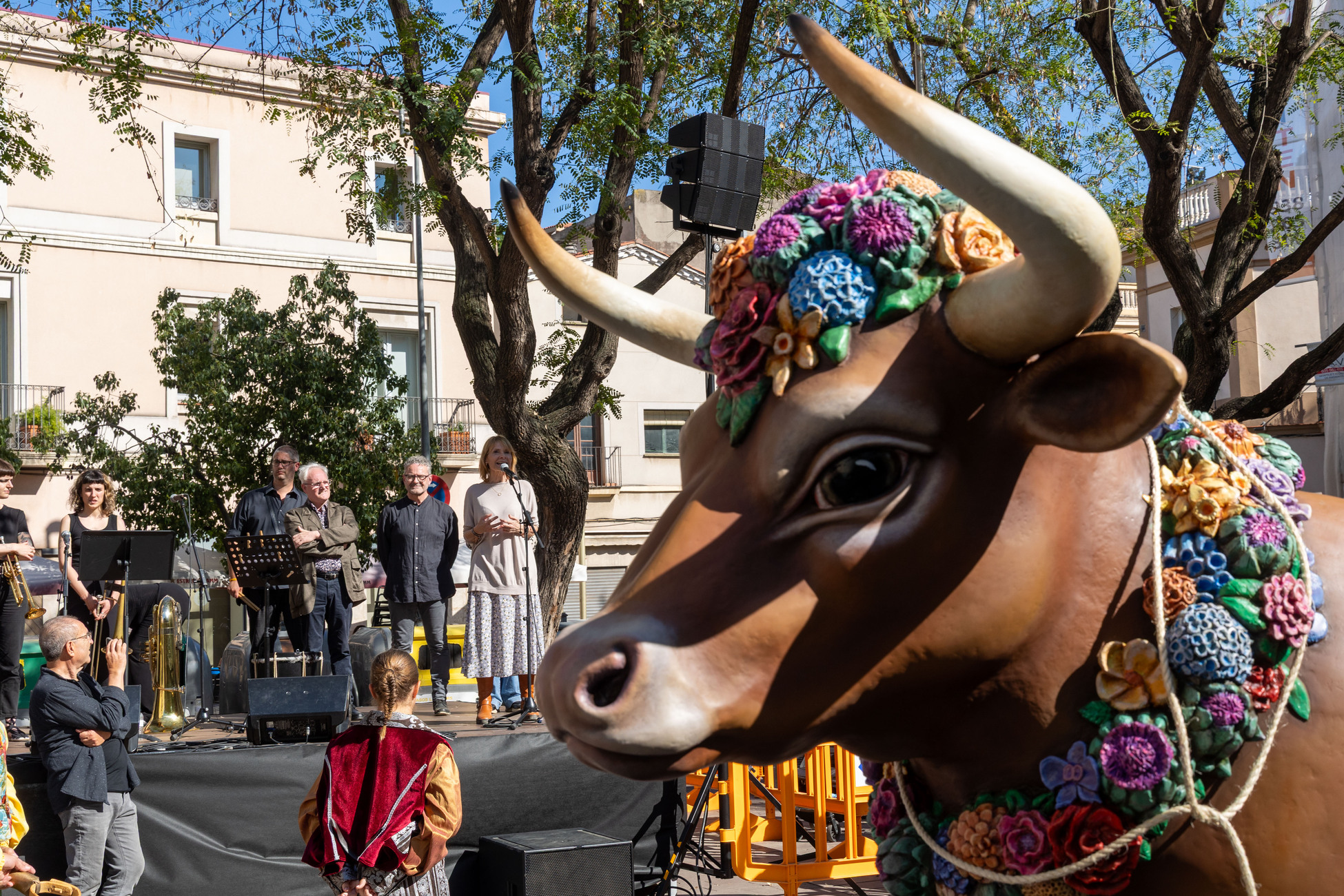 El Bou porta flors al cap i al coll