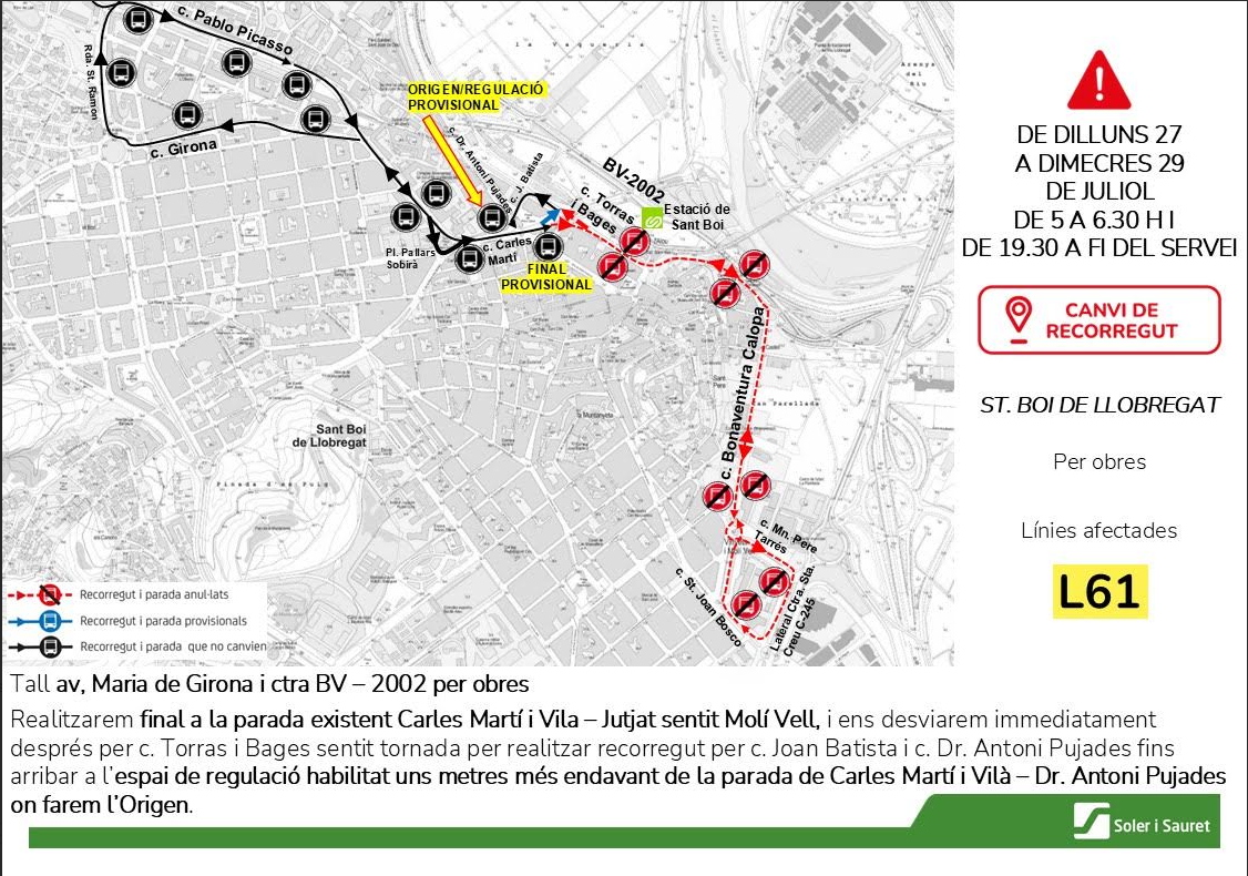 Afectacions l61 juliol