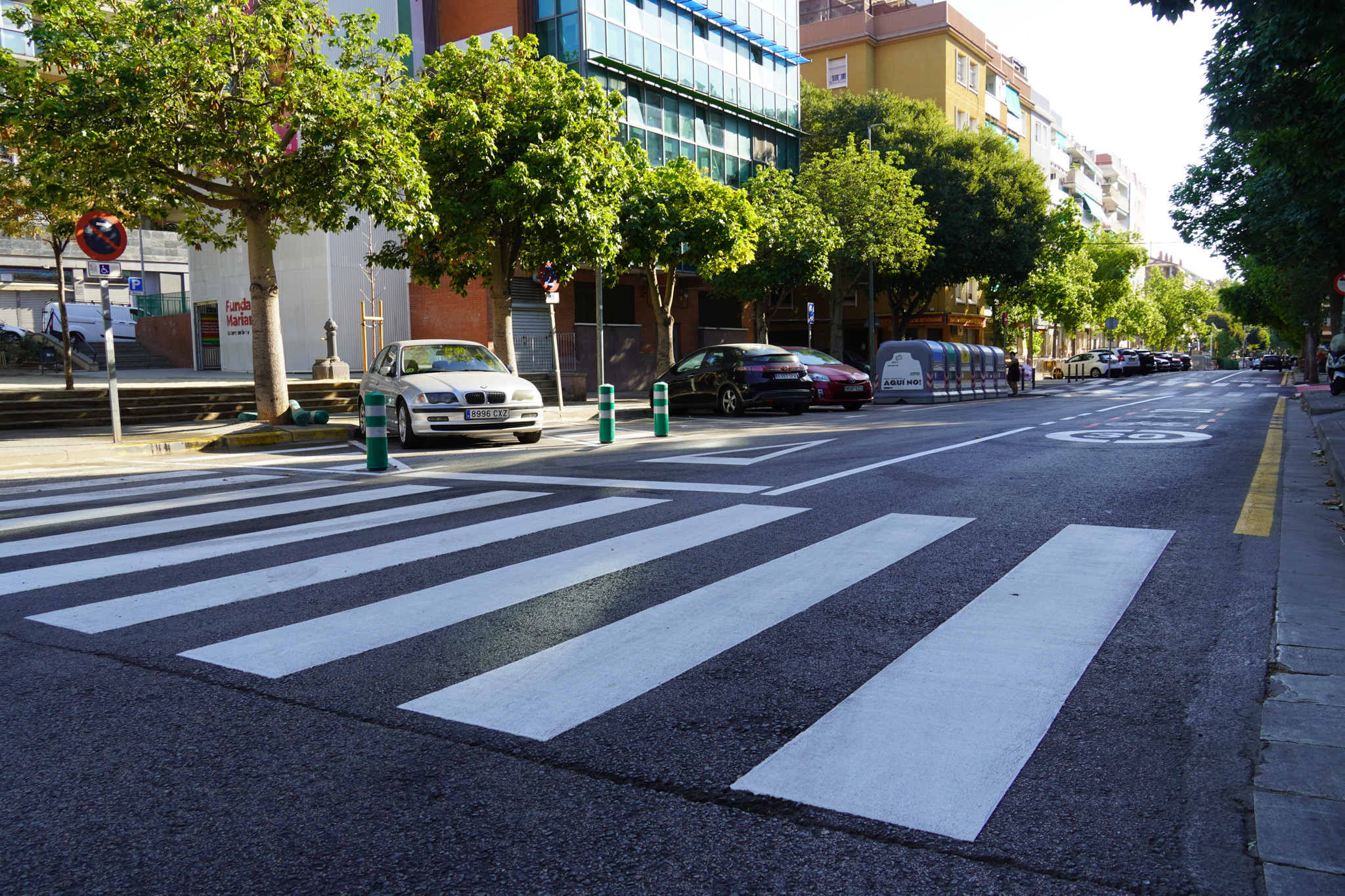 Asfalt renovat al carrer Girona