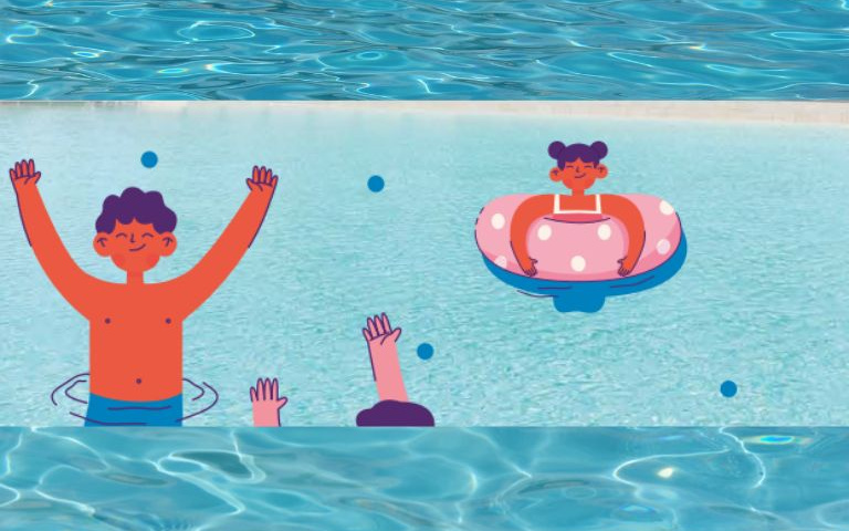 Infants a la piscina