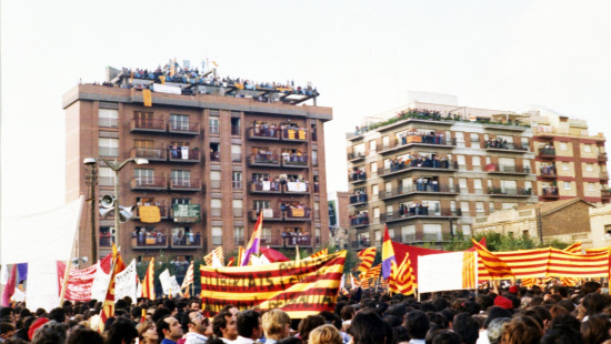 La plaça de Catalunya, durant la històrica Diada del 76