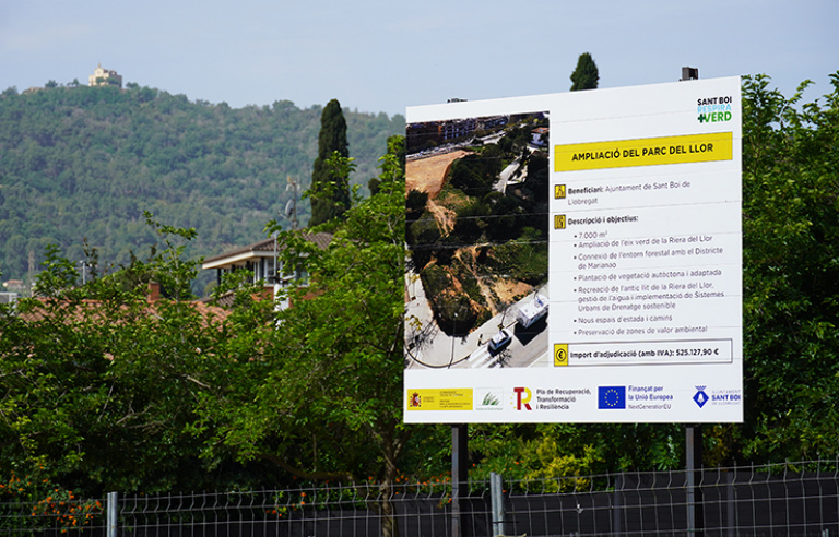 Cartell d'obra del projecte