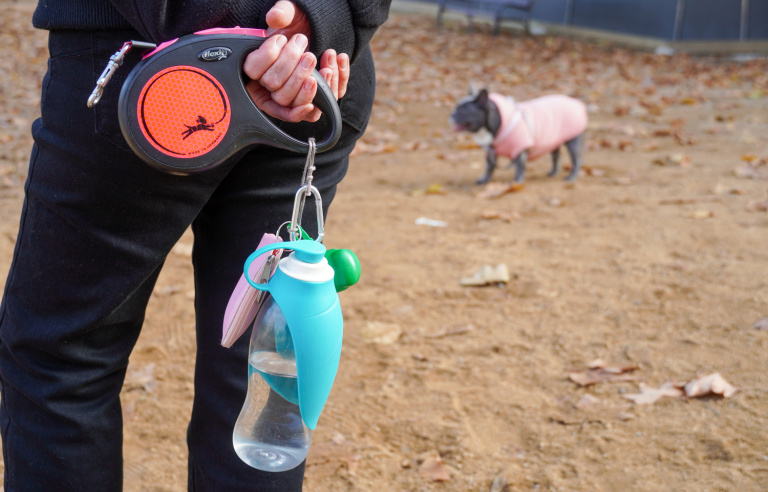 Una usuària amb el seu gos