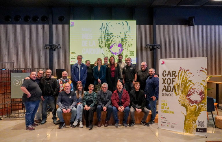 Foto de l'acte de presentació del Mes de la Carxofa als mitjans de comunicació
